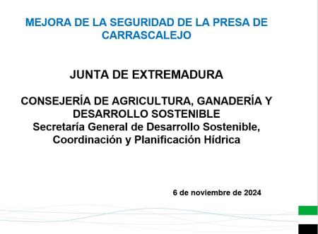 Imagen Presentación del Pantano de Carrascalejo.